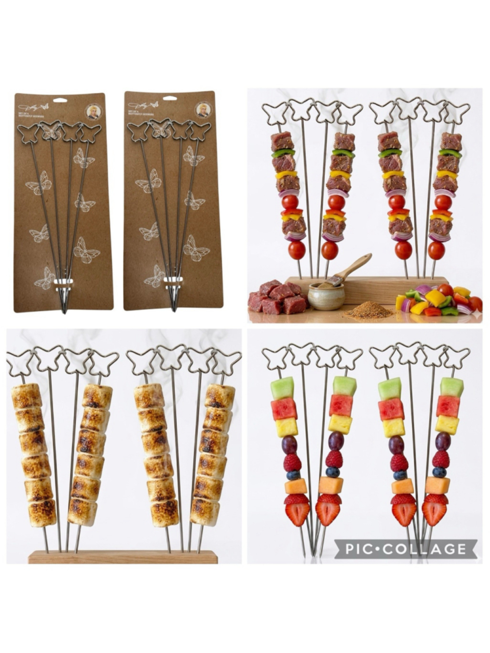 Dolly Parton Memorabilia Butterfly BBQ Kabob Marshmallow Roast Fruit Skewers NEW - Picture 4 of 7